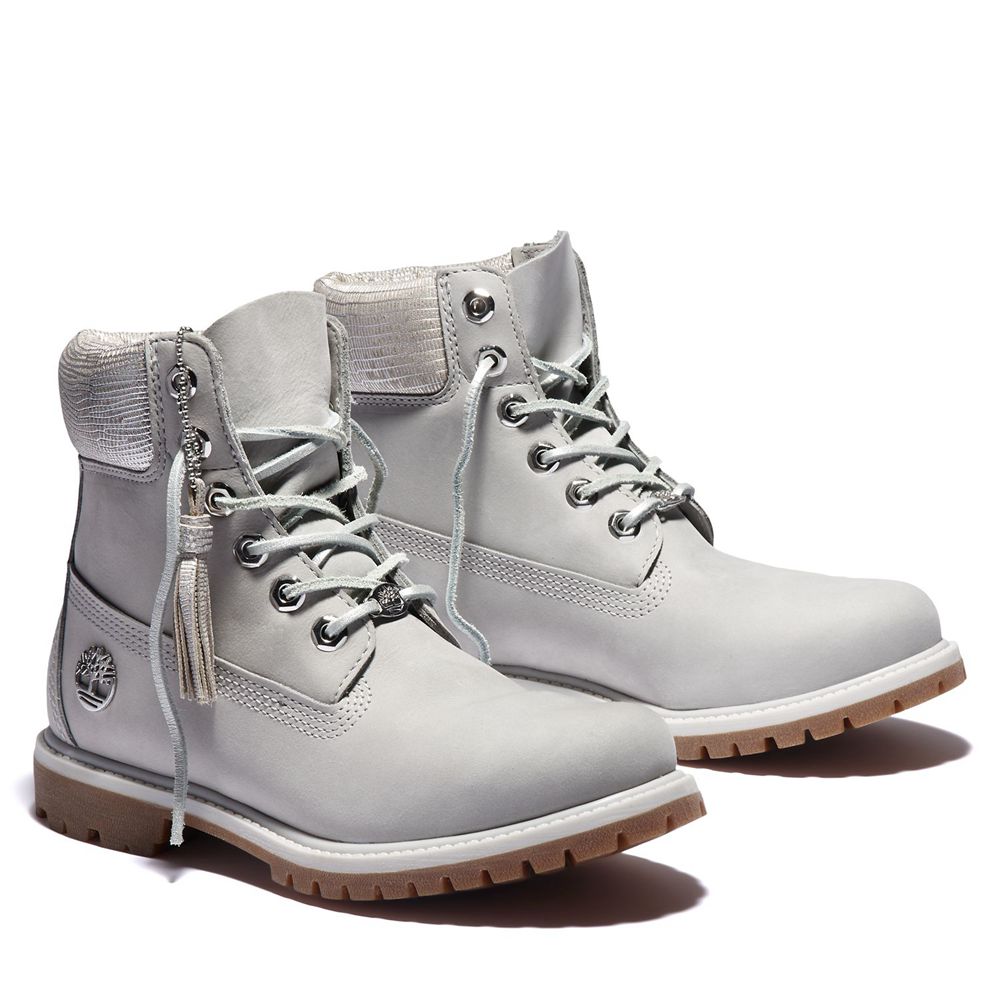 Timberland 6-Inch Μποτακια Γυναικεια Γκρι - Premium Waterproof - Greece 2359680-WL